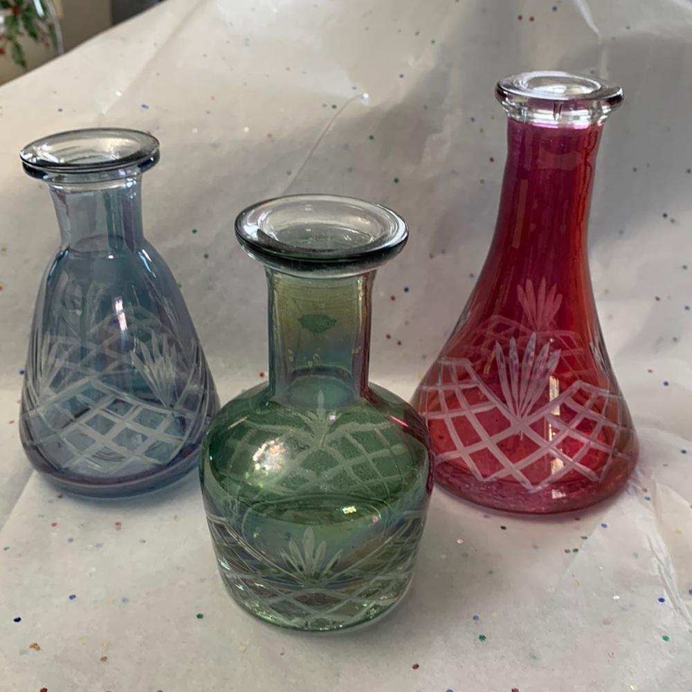 Three-piece decorative bottles